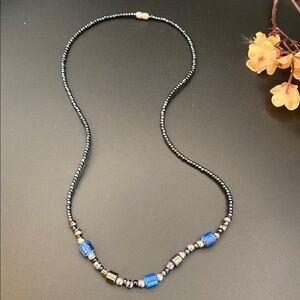 Trendy Seed Bead and Hematite Necklace